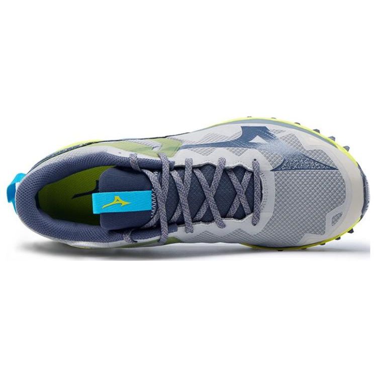 Mizuno Mujin 9 Outdoor Comfortable Shock Absorbing Non-Slip Breathable Low-Top Trail Running Shoes Men sneaker Gray Blue Yellow J1GJ227002