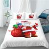 Duvet Cover Set 3D Santa Claus Merry Christmas Single Double Size Holiday Atmosphere Decoration Soft and Comfortable