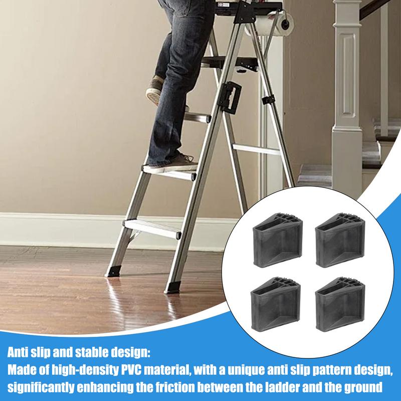 Ladder Foot Cover 4x Non-slip Ladder Stabilizer Shoes Stair Accessories Replacement Parts For Electrical Work Window Cleaning