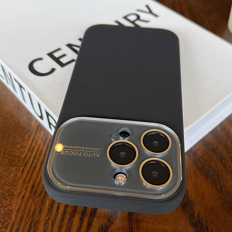 iPhone 16 Liquid Silicone Soft Case with Large Window for Apple 15 Pro Max, Solid Color, Full Coverage.
