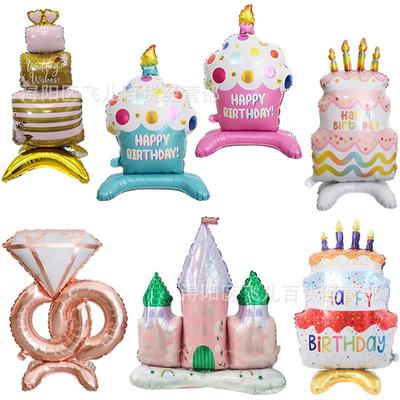 Dream Castle Diamond Ring Balloon - Wedding & Birthday Cake Decoration