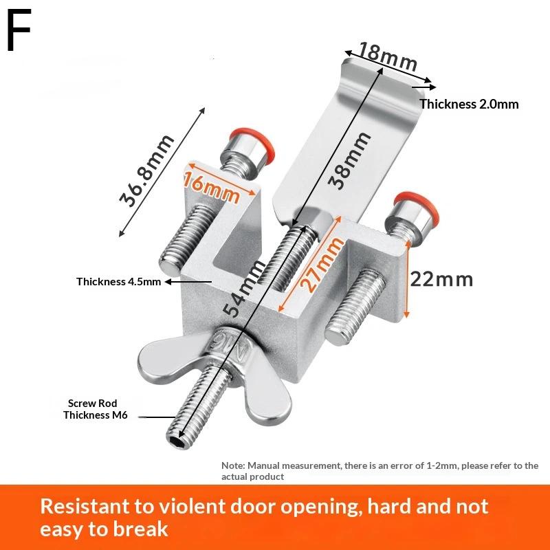 

1Pcs Portable Lock With Double Nut Adjustment Body Hotel Travel Self Defense Door Lock Anti Theft Door Lock Safety Lock