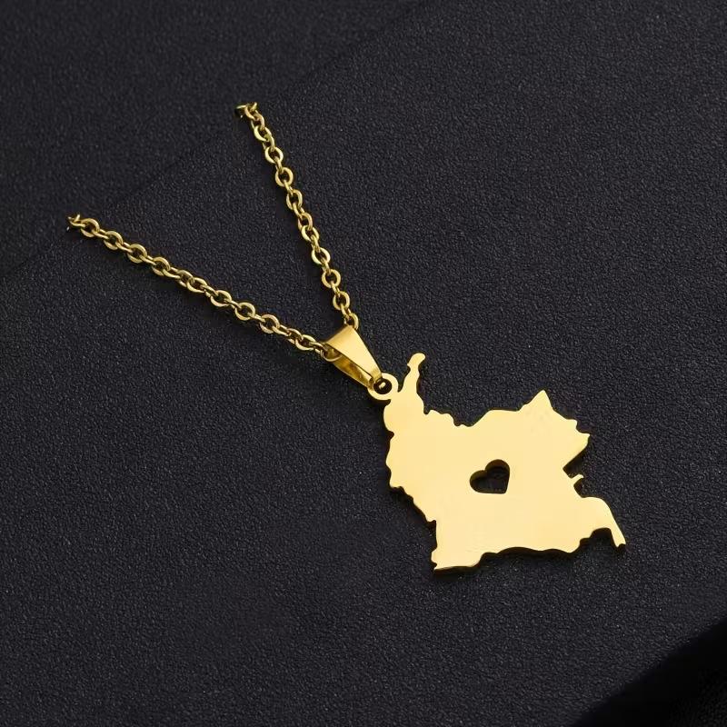 Venezuela Map Pendant Necklace for Men and Women Necklace Sweater Chain Necklace Jewelry 60CM