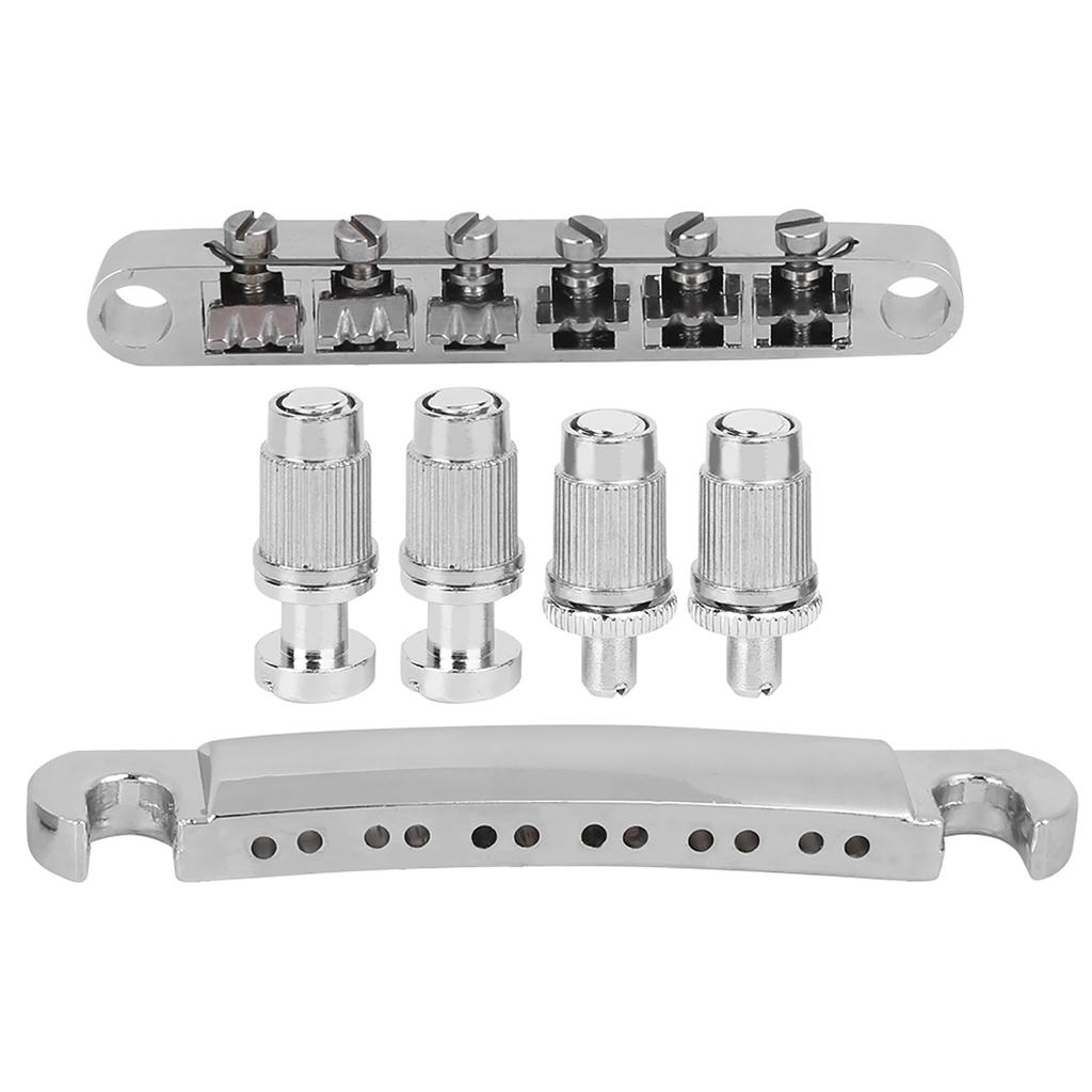 Electric Guitar Bridge Full Set 12 String Zinc Alloy Silver Guitar Parts Accessories
