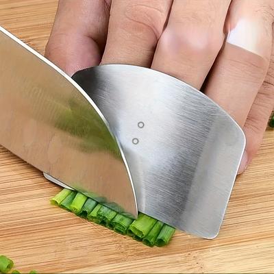 Finger Protector, Stainless Steel Hand Finger Guard, Metal Hand Finger Guard For Slicing, Reusable Kitchen Finger Guard