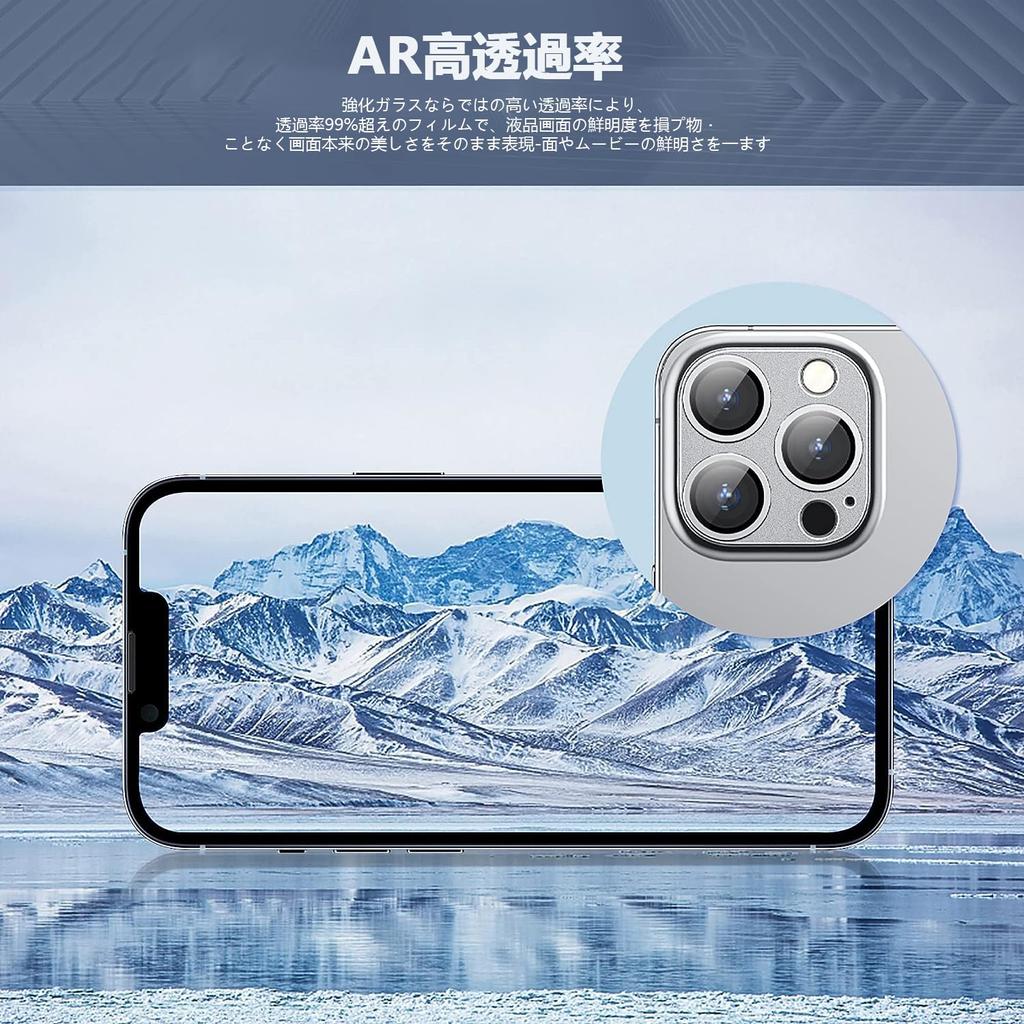 Camera Film for iPhone 15pro Max Aluminum Alloy AR High Transmittance Tempered Glass Lens Cover Integrated Lens Protection Film Camera Protection Film