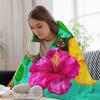 Natural Wonders - The Hibiscus Throw Blanket Decorative Soft Throw Blanket for Couch Sofa