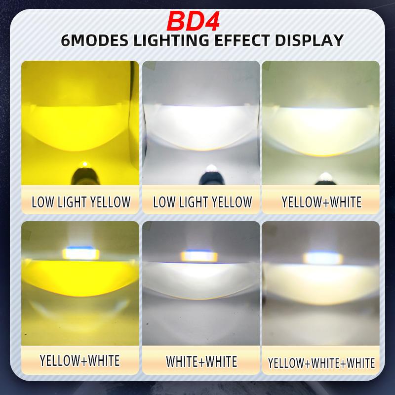 H4 Bi LED Projector Motorcycle Headlight Bulbs CANBUS Turbo Car Bulb H4 High Low Beam Fog Lamp Plug&Play 12V 24V