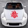 Car Engine Hood Sticker Flame Dice Graphic Vinyl Decal For Auto Vans Trucks SUV Self-Adhesive Auto Body Window Decor Accessories