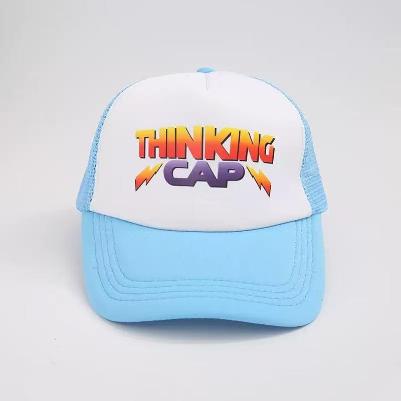 Thinking Cap Sponge Embroidered Baseball Cap Women Men Outdoor Mesh Baseball Cap For Casual Trucker Hat Adjustable
