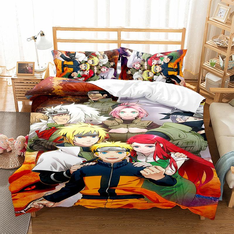 Bedding Fire Forbearance Cartoon Digital Printing Living Bedding Four-Piece Set