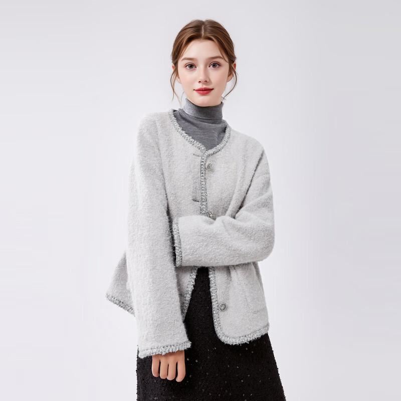 

Qiushui Yiren Women s Elegant Little Fragrance Style Winter Coat XL