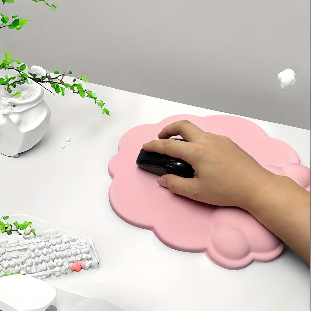 3 Pieces Per Set Cloud Wristband Stress Relief Set Wrist Pad Cute Keyboard Rest for Office Desk