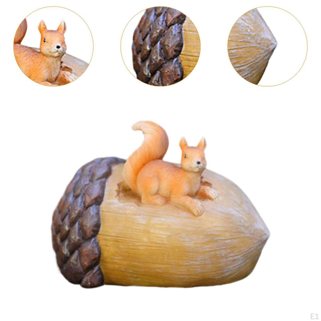 Fairy Garden Decoration Outdoor Statue Miniature Craft Art Spare Key Box Animal Figurine for Lawn
