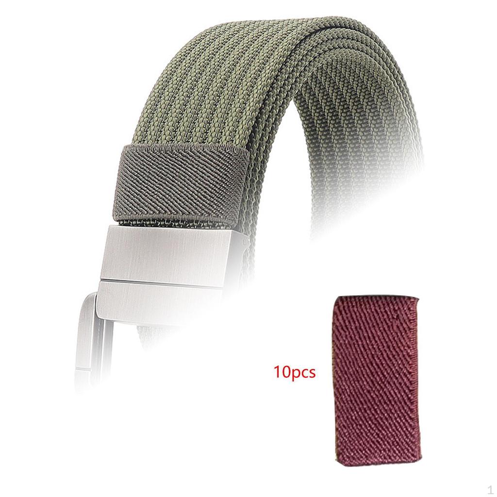 10 Pack of Belt Keepers for Elastic Straps, Nylon Holders Pants
