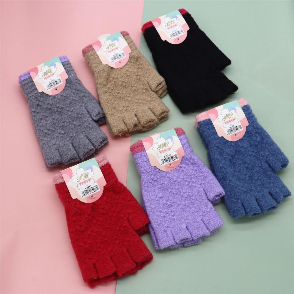 

Осенне-зимние вязаные перчатки мужские и женские утолщенные шерстяные теплые перчатки жаккардовые с полным пальцем корейская версия для пары студентов