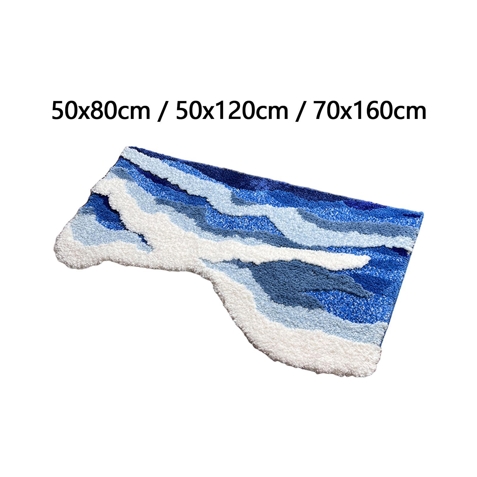 

Area Rug Wave Rug Anti Slip Home Decoration Carpet Nursery Rug Bath Mat for 50cmx80cm