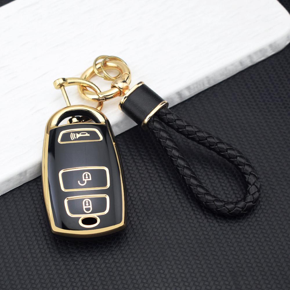 TPU Key Case Fob Protector for Old Model Kia Grand Carnival Sedona - Anti-Scratch Car Key Shell Holder Key Chain Accessories