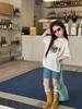 Girls' Korean Style Lightweight Cotton Cartoon T-Shirt