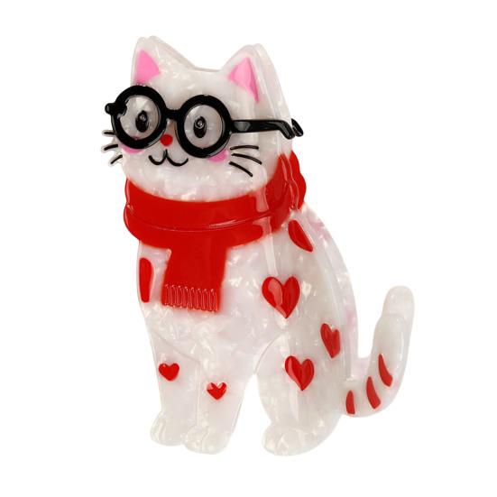 

Hair Clip Cartoon Cat Shape Acetic Acid Back Head Hair Claw Anti-slip Teeth Lightweight Colorfast Large Shark Hair Clamp