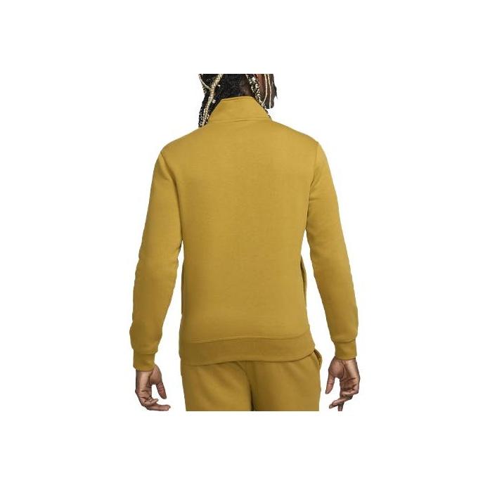 Nike Sportswear Club Logo Embroidered Half-Zip Design Retro American Sweatshirt Men sweatshirt Beige DD4732-716