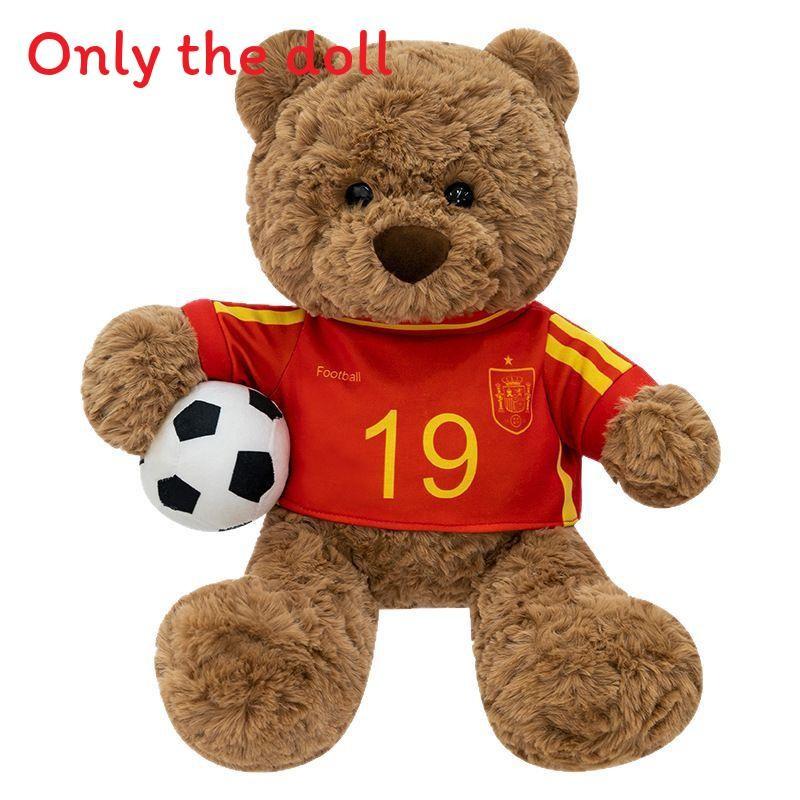 

Bear Teddy Cute Hugging Flower Soccer Reading Cartoon Plush Toy For Kids Gift Soccer,40cm