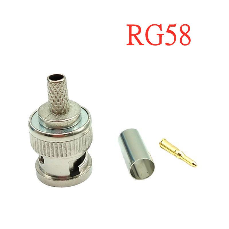 Dreiteiliges BNC-Steckerstift-Set: Kaltpress-Stecker aus Kupfer für RG58, RG59, RG6U