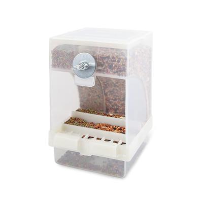 Mangeoire à oiseaux transparente Distributeur automatique de graines pour animaux de compagnie Récipient à nourriture Accessoires pour cage à oiseaux