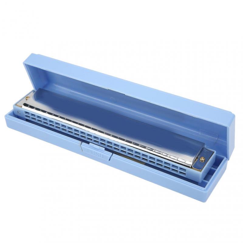 Harmonica 24 Holes Key of C Mouth Organ Tremolo Instrument Toy for Beginner Kid Adult