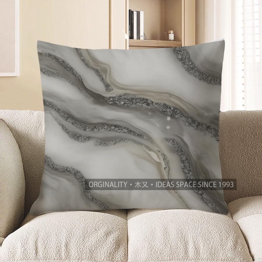 Домашний Декор Современный Мраморный Узор Декоративная Подушка-Плед Узор Наволочка Подходит Для Дивана Спальни Автомобиля Чехол На Подушку 40x40cm