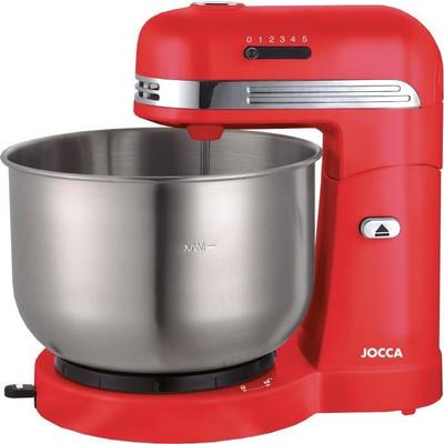 Küchenmaschine - JOCCA - 3,5 L Edelstahlschüssel - 5 Geschwindigkeiten - Rot und Grau