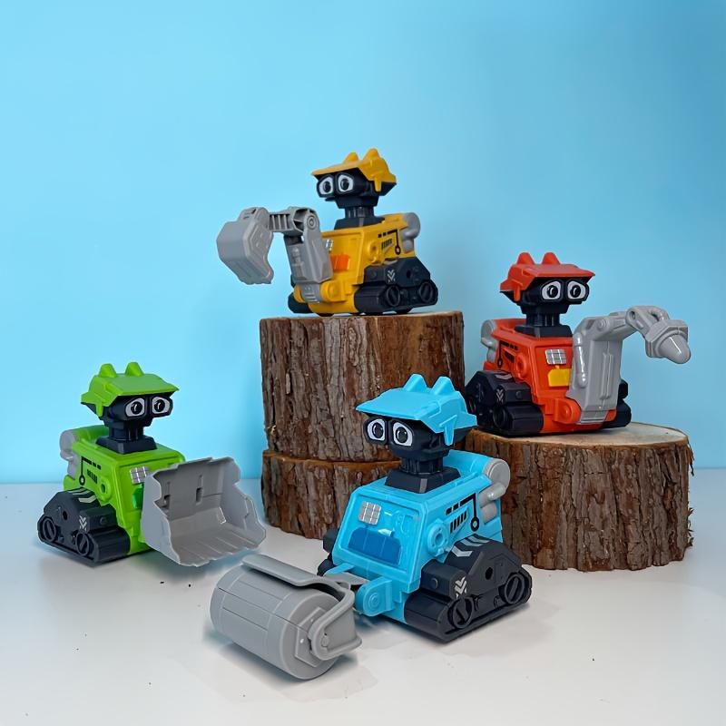 Colorful Engineering Robot Inertia Car Set of 4pcs One Set with Four Styles