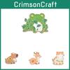 Creative Cartoon Animal Floral Metal Brooch Adorable Gift For Students And Adults