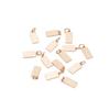 10pcs Color-Preserving 14K Gold-Wrapped Small Square Brand Pendant Jewelry Diy Accessories Necklace Bracelet Laser Engraving Letter Pattern Lettering