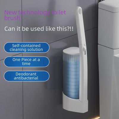 Wall-Mounted Disposable Toilet Brush for Home Bathroom Cleaning
