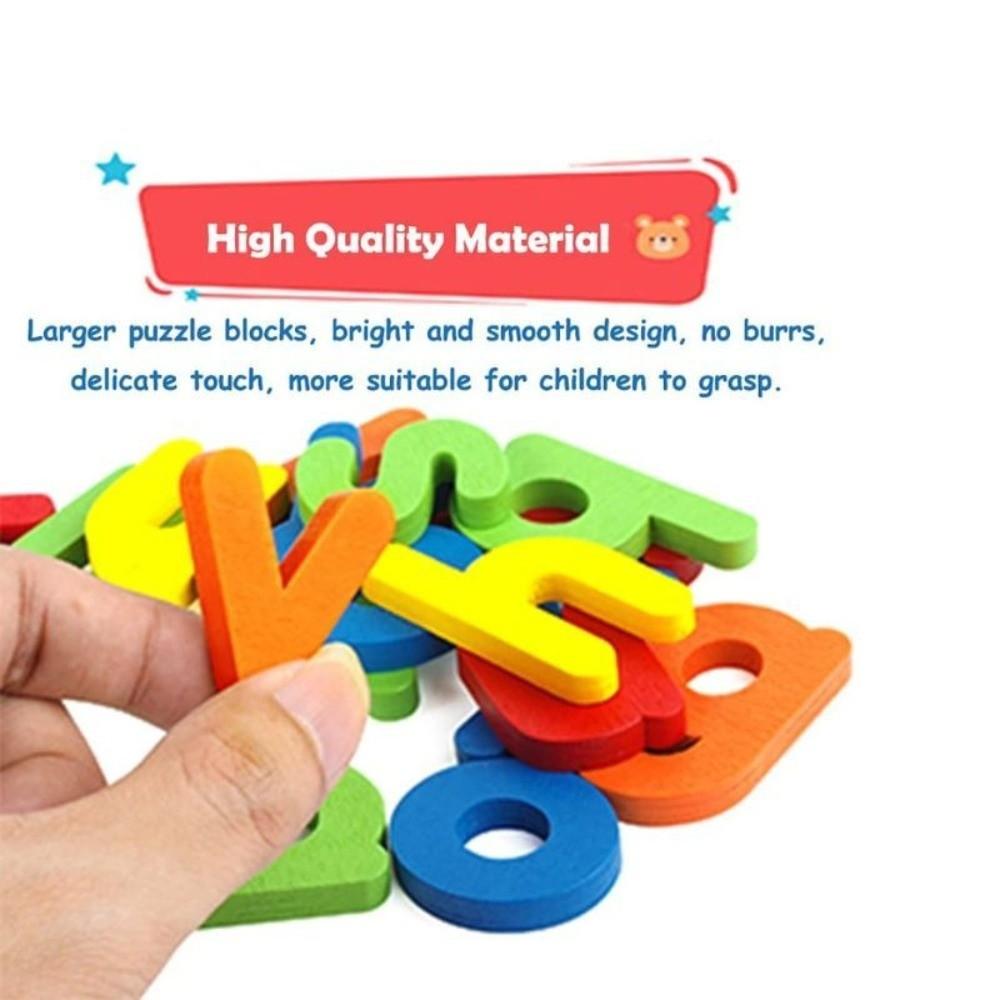 English Wooden Spelling Game Letter Matching Jigsaw Letter Puzzles  Early Childhood