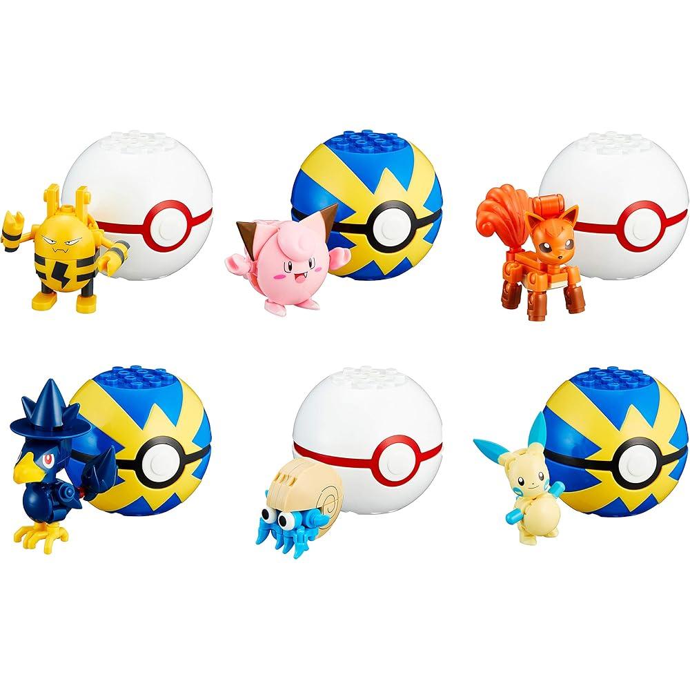 Mega Construx Pokemon Monster Ball Building Blocks 332 Pieces Assorted Set of 12 Box FPM00-987B