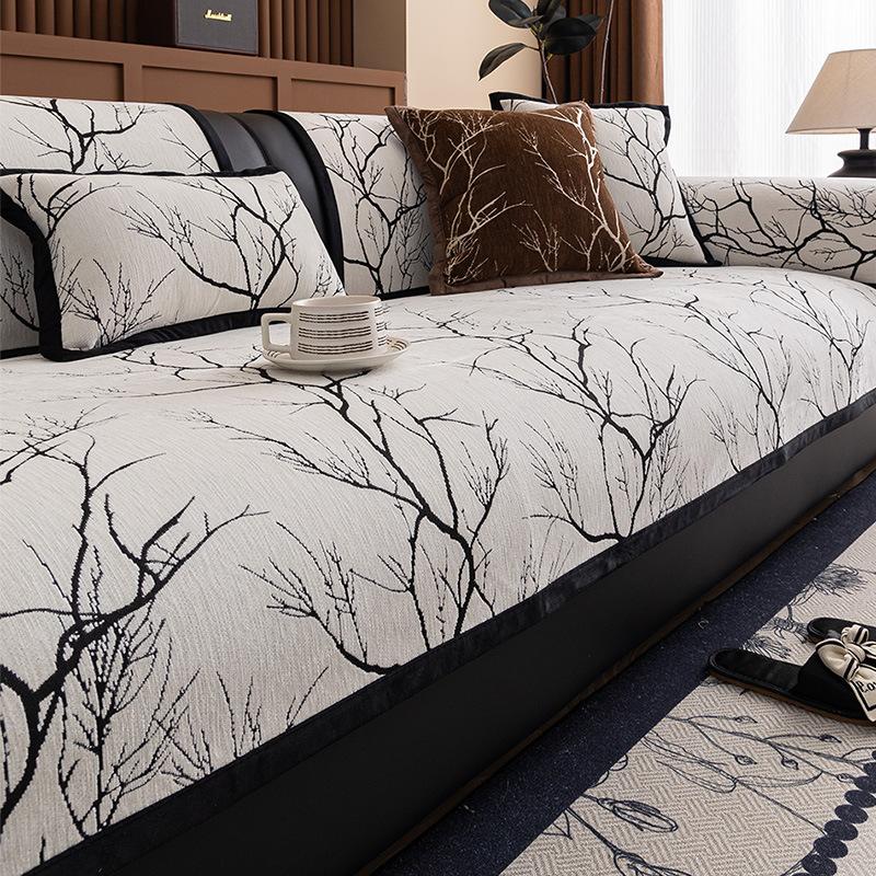 

Chenier Straight Row Sofa Cushion Universal In All Seasons French High-End Fixed Non-Slip Sofa Cover Cloth Towel Seat Cushion Cover 70*70cm