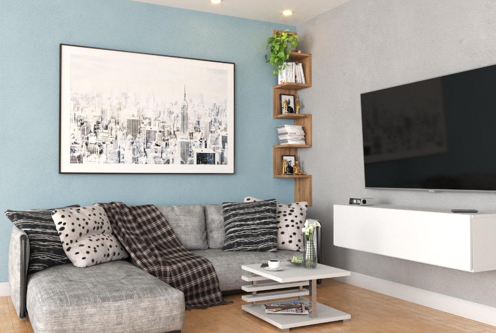 Wotan Corner Wall Hanging Bookshelf For Toys Loft