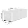 1PCS Refrigerator Organizer Bins Clear Stackable Plastic Food Storage Rack With Handles Eyelash Storage Box Makeup Organizer