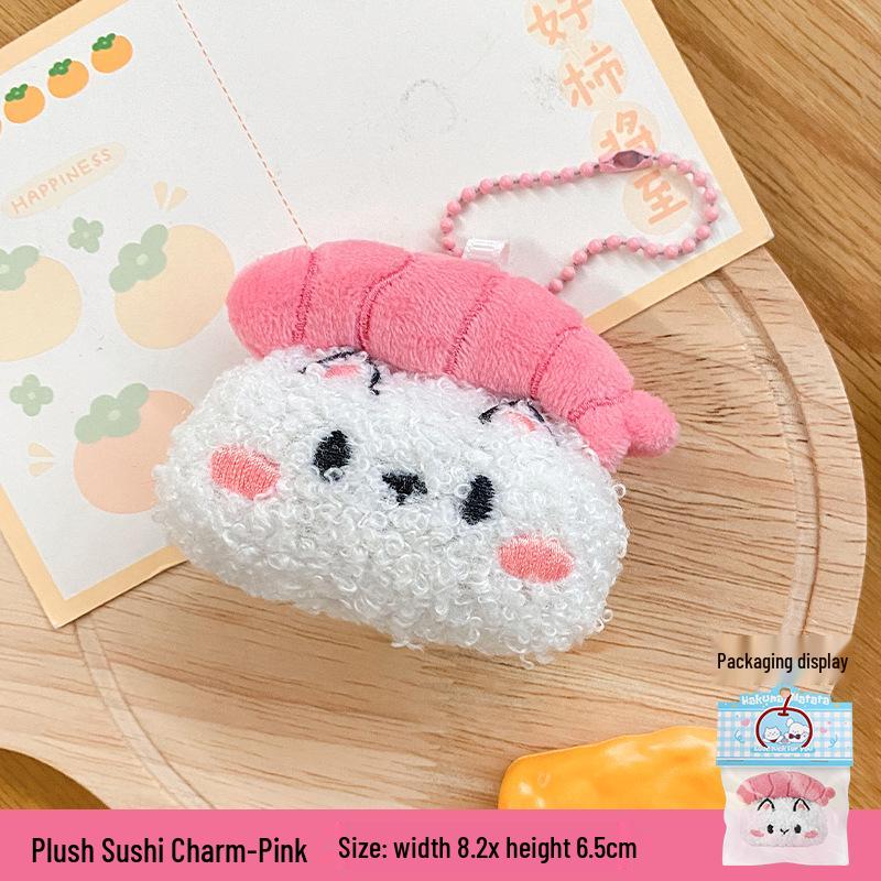 Plush Food Doll Charms: Cute Keychain Ornaments with Squeaky Small Dolls
