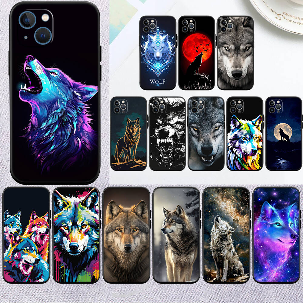 MH148 Animal Wolf Phone Shell Case for iPhone 7 8 11 12 13 14 15 16 17 16E XS Pro Max XR X SE Air