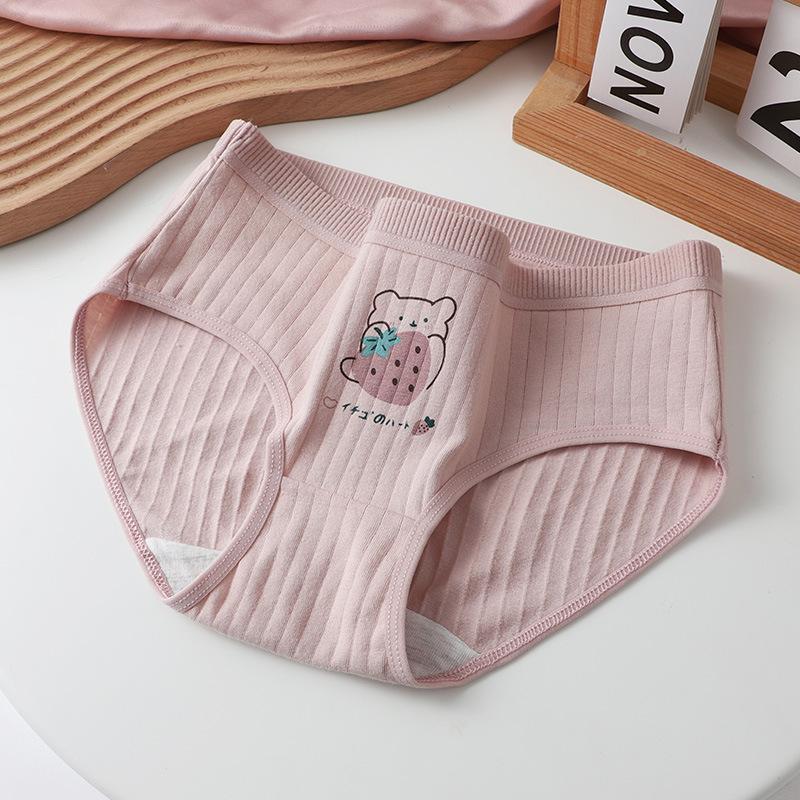 

Новые милые клубничные женские трусики, подростковое хлопковое нижнее белье, трусы для девочек M 30-40KG
