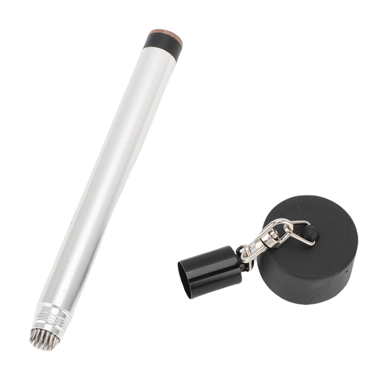 

Pool Cue Chalk Holder with Spikes and Cover Metal Chalk Pen for Billiard Stick Tip Repair Circular