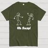 Oh Snap Funny Stick Figure Slogan Saying 100% Cotton Summer Casual Cool Loose T-Shirt