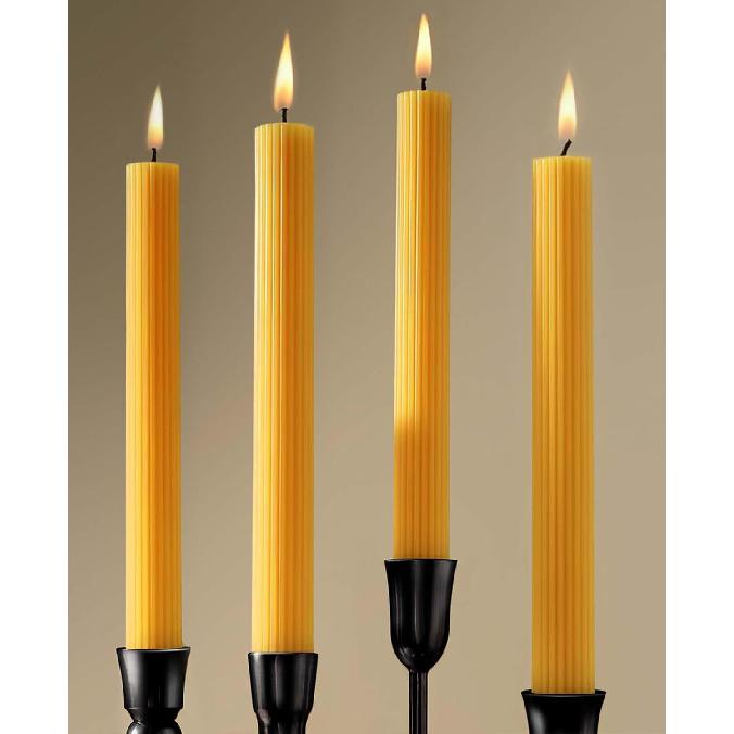 12 Packs Natural Beeswax Taper Candles,8 Inch Long Beeswax Candle Sticks,10 Hour Burn Time Tapered Candle, Beeswax Tapers for Purified Air Spa