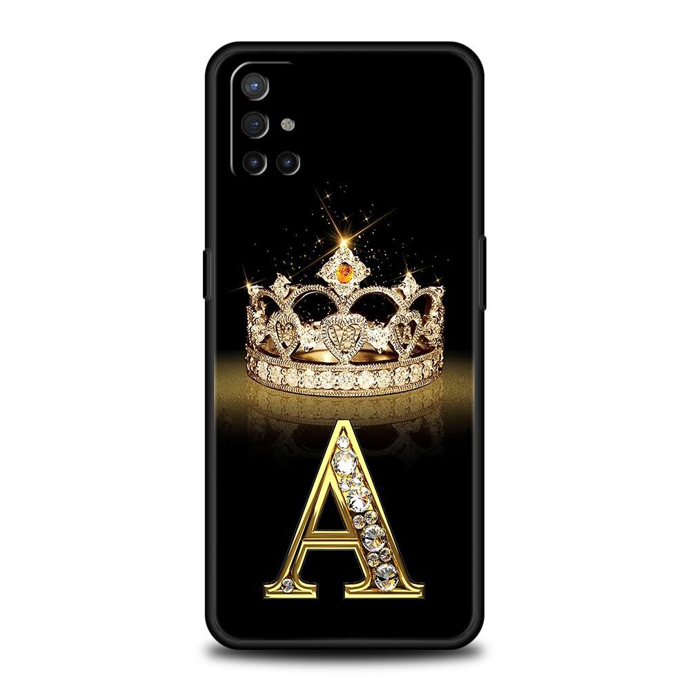 

Чехол для телефона с буквой-короной из бриллиантов, 26 букв, для OnePlus 15 13 12 11 10 Pro 13T 13R 12R 9 8T 8 7 7T 9R Nord 2T CE 2 3 4 5G OnePlus 7 Pro