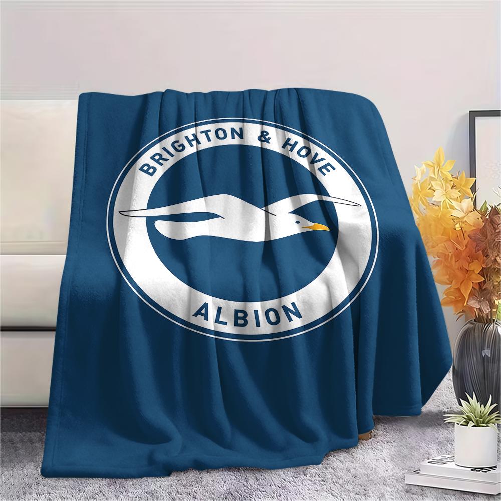 1PC Brighton Print Flannel Blanket, High quality All Seasons, Home Decor, Warmth and Comfort, Perfect for Christmas Gifts
