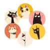 Unique Cat Themed Gifts Wooden Coasters, Decorative Heat Resistant Table Mats, Non-slip Cup Protective Mats for Furniture Insulation Coasters