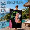 Magic witch And Friendship Beach Towel, Microfiber Beach Towel, Perfect For Pool, Beach, Travel, Home Decor Beach Party Fan gifts